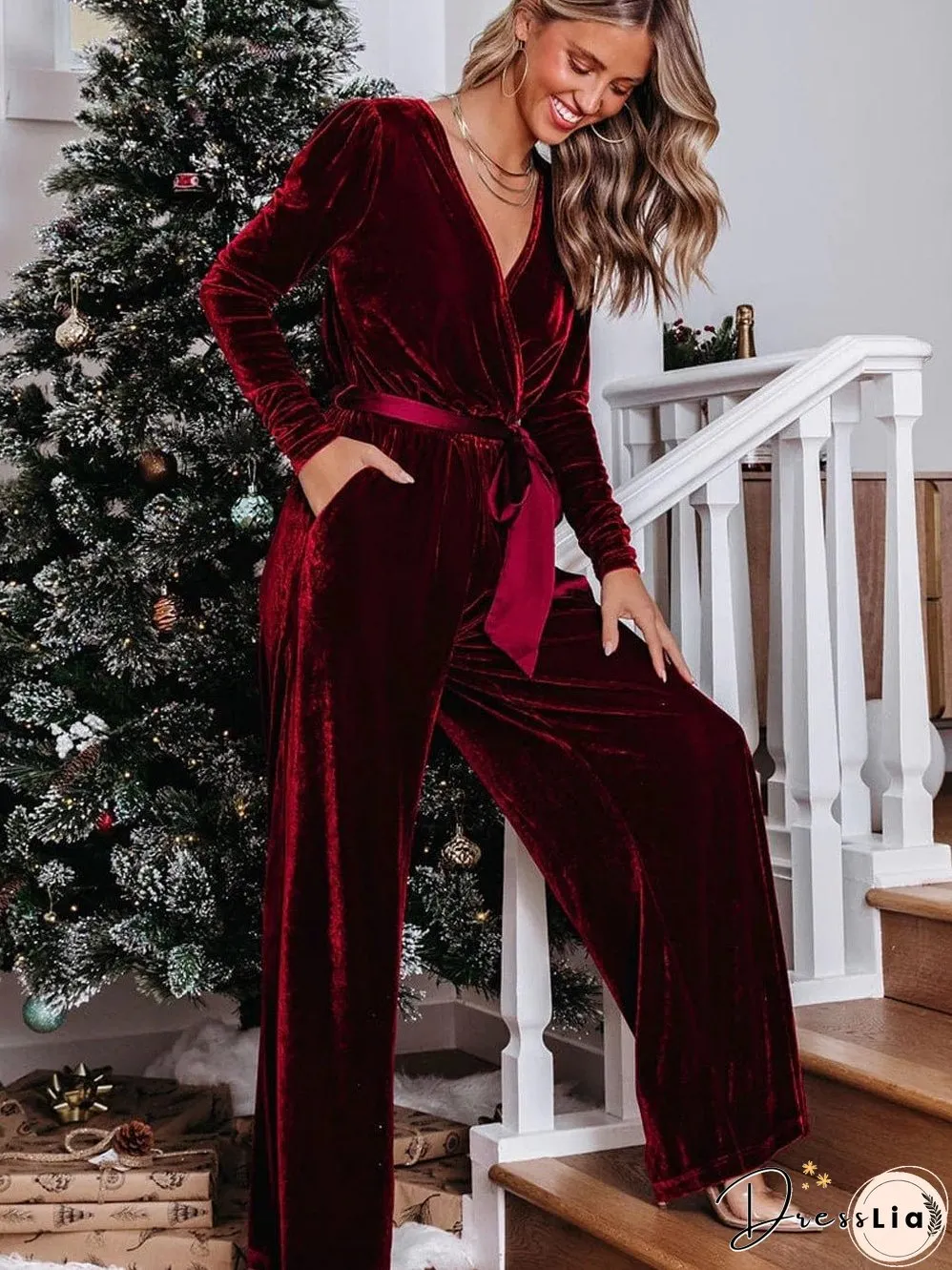 Velvet Jumpsuit: New Year's Eve Ready