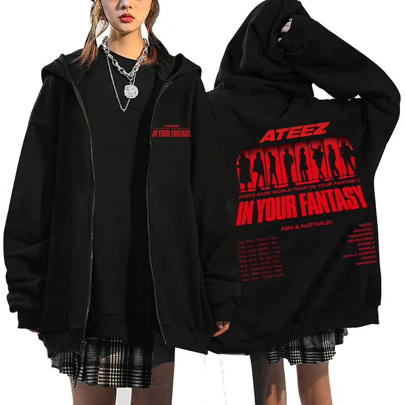 ATEEZ ソウルコン パーカー ATEEZ Golden Hour Part: 4 Adrenaline Zip Up Hoodie
