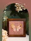 3D DIY Bead Embroidery Butterfly Home Decor Gift Tabletop Display Frame Kit(Include Embroidery Hoop)