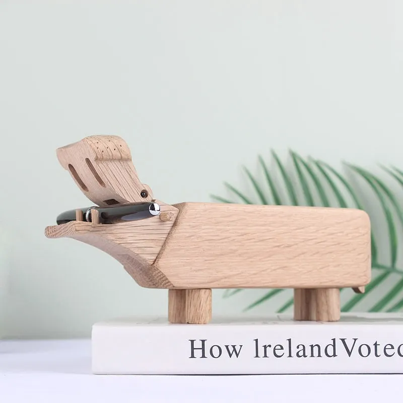 Denmark birthday gifts crafts ornaments wooden toy Hippo pure wood Handmade spot birthday gift Home Decor Figurines