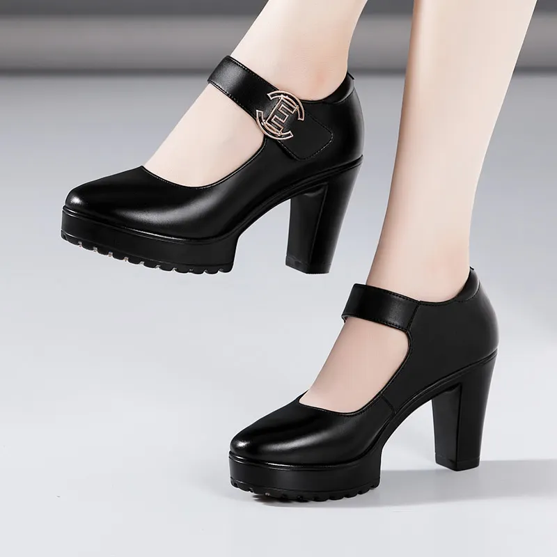 Breakj High Heel 12Cm Cheongsam Model Catwalk Shoes Women's Thick Soles Waterproof Platform Silver Round Head Stage Performance Shoes Women's Singles Shoes