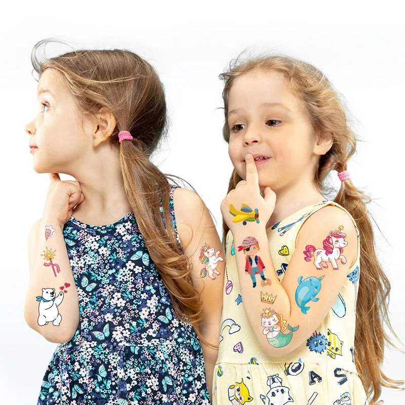 New children cartoon tattoo stickers fantasy party cartoon princess theme sticker set mermaid tattoo stickers