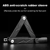 Bicycle Foldable Lock High Security Lock for Motorcycle Scooter E-Bike (Black)