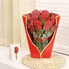Floral Bouquet Thank You Card 3D Pop Up Card for All Occasion (Rose)