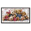 14CT/11CT Little Bear Family - Stamped Cross Stitch 54*31cm/21.26*12.2in(Brand)