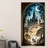 (US Local)Street View 5D DIY Full Drill Round Big Size Diamond Painting Kit Home Wall Decor 40x75cm