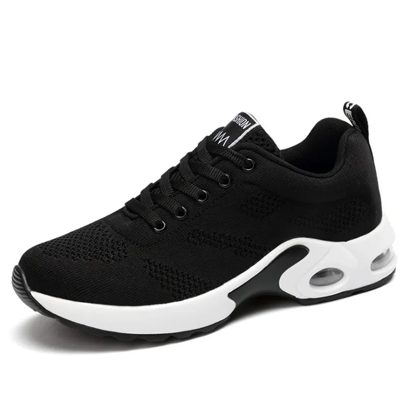Yyvonne New Platform Ladies Sneakers Breathable Women Casual Shoes Woman Fashion Height Increasing Shoes Plus Size 35-42