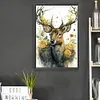Deer Flowers-Paint by Numbers Acrylic Painting 40*60CM(Poster style）