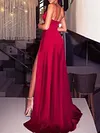 Split-Side Backless Condole Belt Maxi Dresses