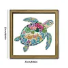 Turtle DIY Special Shape Double sided Print Clear Diamond Art Kit Wooden Framed Diamond Painting Kit(22x22cm)