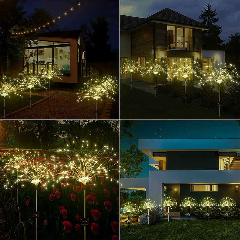 Waterproof Solar Garden Fireworks Lamp