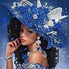 Elegant Hat-Wearing Beauty-Partial Special Shaped Diamond Painting 30*30CM