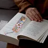 (US Local)3Pcs Special Shaped Flowers 5D DIY Diamond Painting Book Mark for Home Office