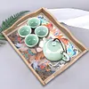 DIY Diamond Painting Wooden Tray Food Tray with Handle Living Room Decoration Donut Wooden Tray Kit
