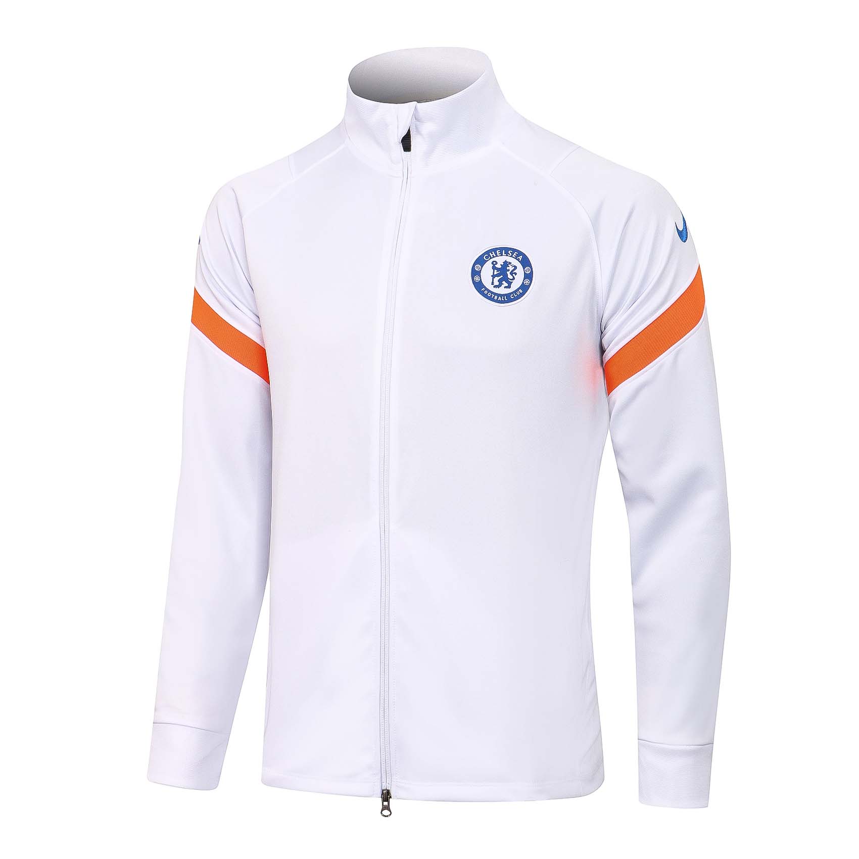 21-22 Long Zip Chelsea White TopFootball Shirt 1:1 Thai Quality