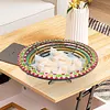 (US Local)DIY Mandala Flower Diamond Painting Dining Plate Home Dining Table Fruit Tray Kits