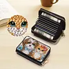 2pcs Animal Pattern Diamond Painting Fashion Card Holder Compact Coin Purse