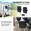 2Pcs 4inch Metal RV Bumper End Cap RV Bumper Cap Cover Square Bumper Caps for RV