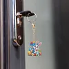 (US Local)PET Double Sided Special Shaped Easter Alphabet DIY Diamond Painting Keychain
