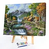 Forest Waterfall-Paint by Numbers Acrylic Painting 50*40CM