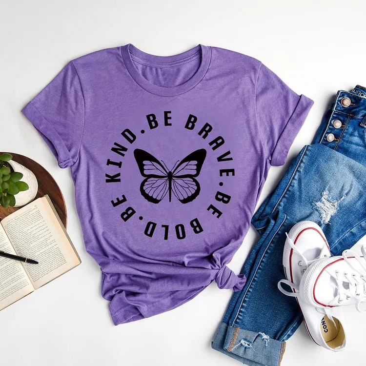 ANB - Be Brave Be Bold Be Kind Teacher Book Lovers Tee-06706