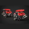 Ferrari V8 Engine Building Blocks Toy Set DOHC Naturally Aspirated MOC Motor Build Your Own V8 Engine - 1350PCS