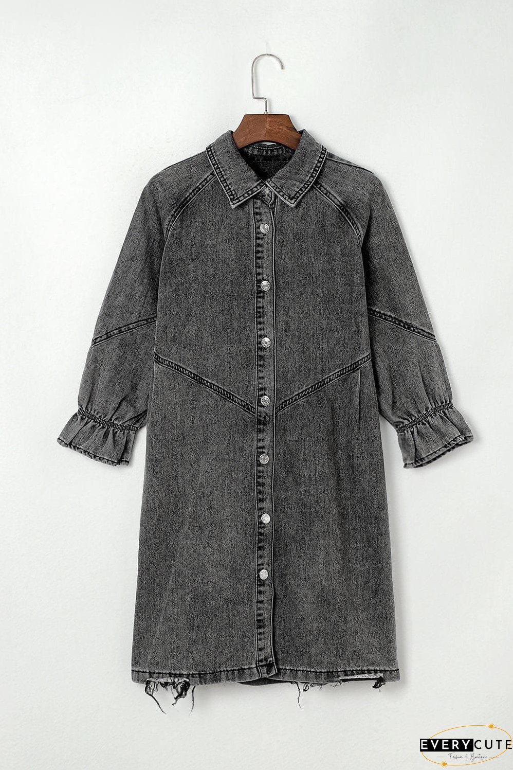 Drop Shoulder Denim Dress