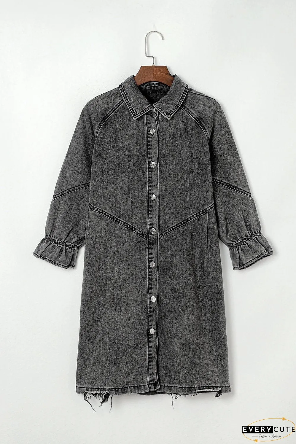 Drop Shoulder Denim Dress