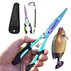 Multifunctional Fishing Pliers Long Nose Stainless Steel Hook Remover (Green)