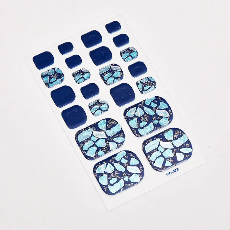 22 Tips/Sheet Shiny Nail Decoration Nail Adhesive Nail Accesoires Nail Art Decoration Nailart Sticker Adesivos Nail Tape