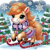(US Local)4pack Xmas Animal-Special Shaped Diamond Painting Kit(30x30cm)