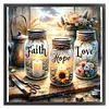 Bottle Faith Hope Love-11CT Stamped/Counted Cross Stitch 45*45cm
