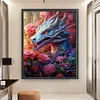 >SALE<Full Embroidery Eco-cotton Thread 11CT Print Flower Dragon Cross Stitch 50x60cm