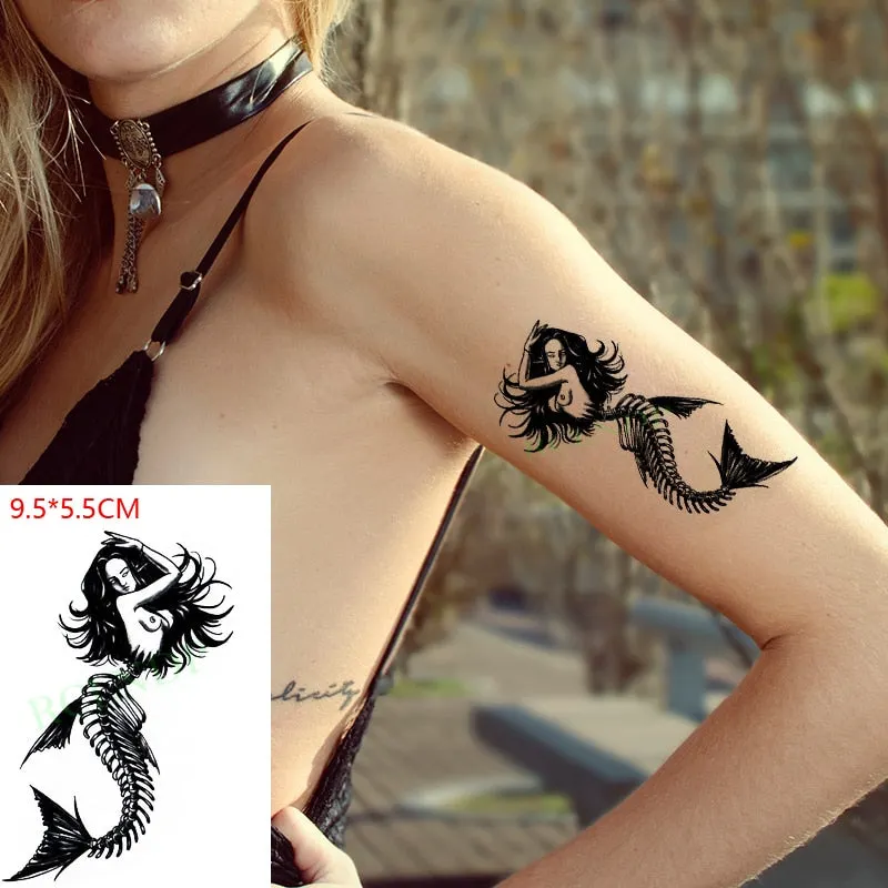 Waterproof Temporary Tattoo Sticker Body Art Love Wave Heartbeat Line Small Size Fake Tatto Flash Tatoo for Girl Women