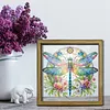 Diamond Painting Wooden Double-Sided Dragonfly Ornaments Kit with Photo Frame Desktop