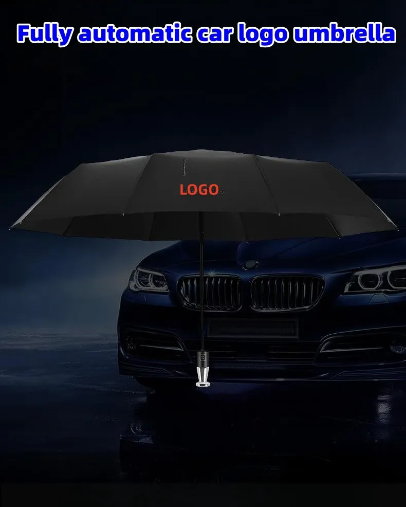  VIP business folding 10-bone black plastic umbrella