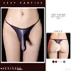 Men's Sexy Underwear Two Way High Stretch Thin Glossy Silk with Elephant Nose Bag Brief Thong Young Bo