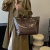 Sac fourre-tout imprim&eacute; lettres pour femme