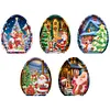 Wooden Christmas Desktop Diamond Art Kits 5D DIY Diamond Art Tabletop Decorations Kit