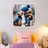 Boy And Puppy - 11CT Stamped Cross Stitch - 40*40cm - Dog Character