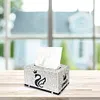 5D DIY Diamond Painting Handmade Crystal Square Tissue Box Kit (Swan)