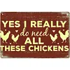 Chickens - Vintage Metal Signs - 20*30cm - Warning&Farm