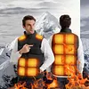 15 Heating Zones Electric Heated Vest with Light USB Thermal Waistcoat Clothes