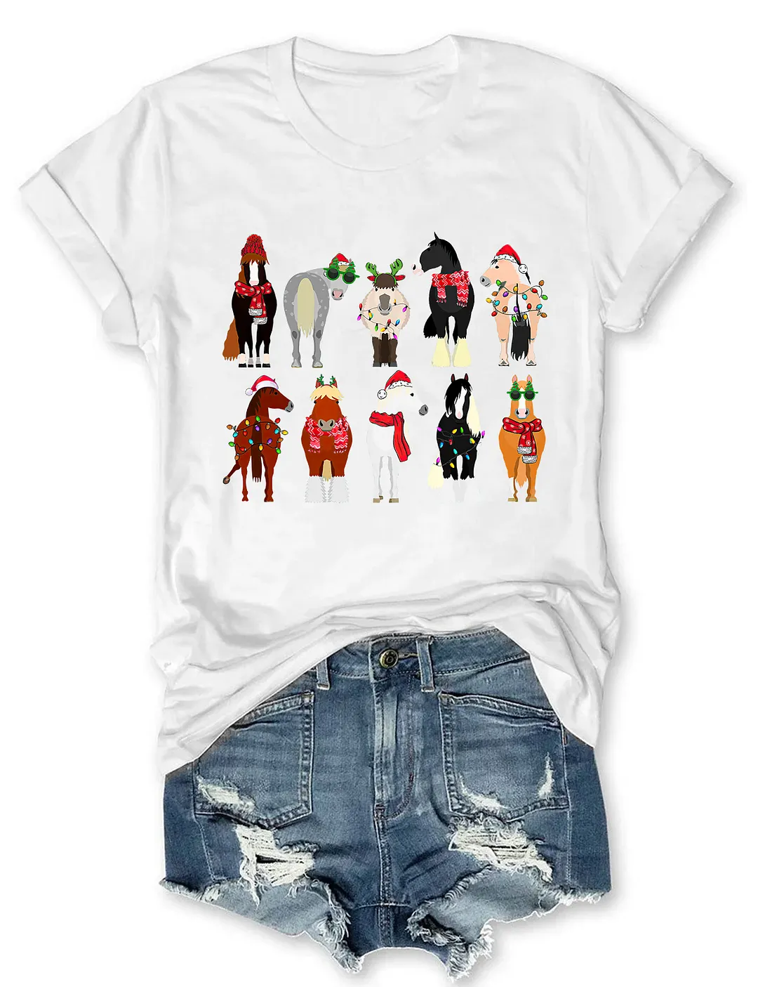 Horse Lover Christmas T-shirt