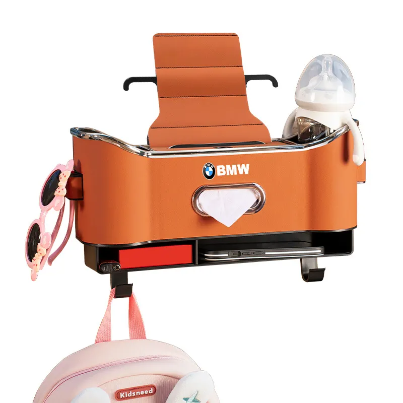 Car seat back multifunctional storage box