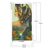 (US Local)Beauty 5D DIY Full Drill Round Big Size Diamond Painting Kit for Home Wall Decor 40x70cm 