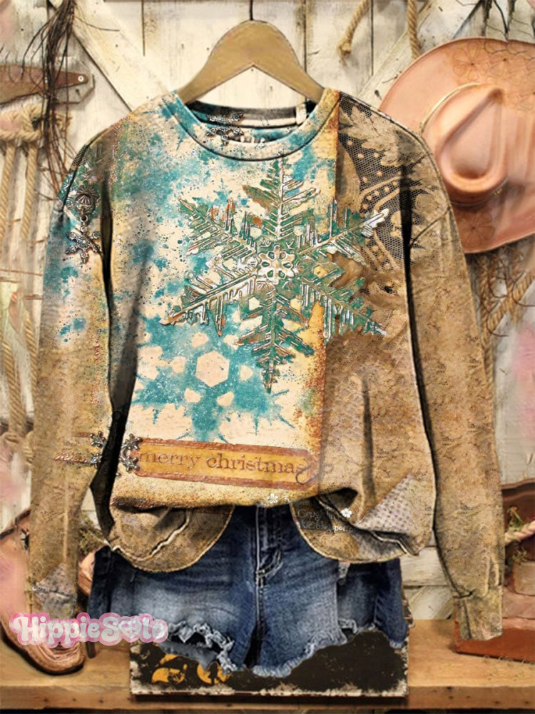 Christmas Print Casual Sweatshirt Multicolor / S
