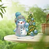 (US Local)Snowman Print DIY Desktop Diamond Art Kits for Home Office Desktop Decor