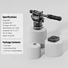 NEEWER GM27 Hydraulic Damping Pan Head Aluminum Alloy Rocker Handle Base Tripod Panoramic Photography Camera Micro Single Mobile Phone Slide Rail Bracket Monopod Arca Aka Quick Release Plate