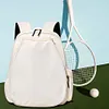 Women Nylon Racket Backpack Waterproof Tennis Badminton Bag & Shoe Compartment